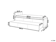 Ausziehbett Stoff MARMANDE 90 x 200 cm Dunkelgrau_729381