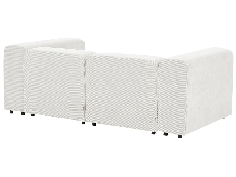 Modular Sofa 2 Seater FALSTERBO Corduroy Off-White_916080