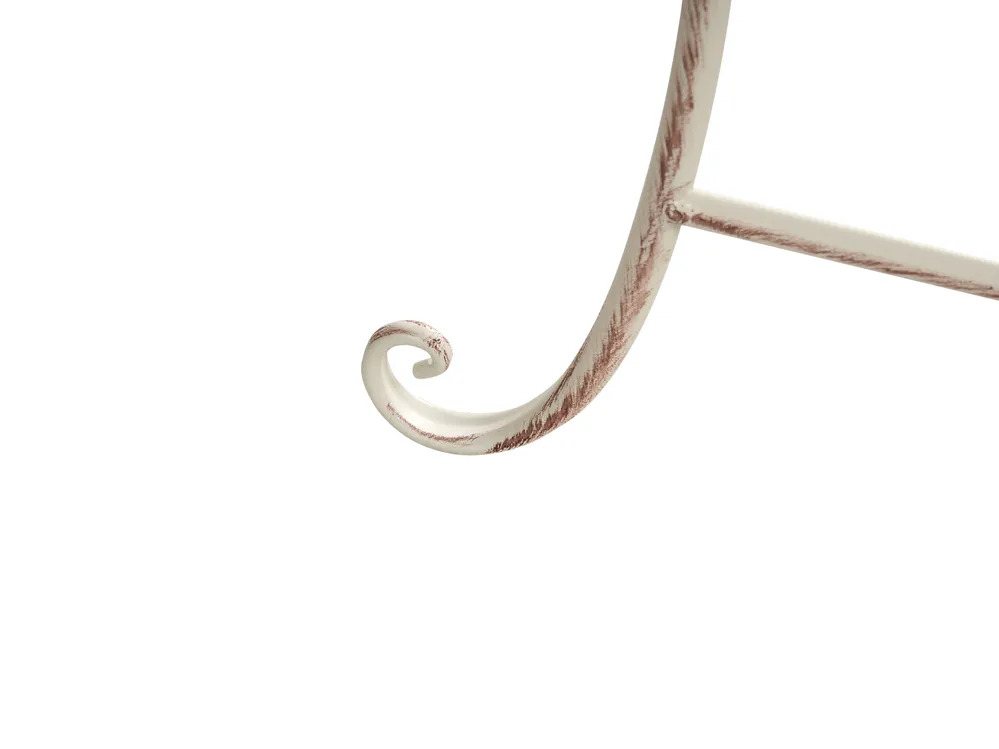 Outdoor Bistrotisch FOLELLI 80 cm 36 cm Metall Hellbeige_1002037