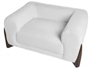 Living Room Set 6 Seater VINLIDEN Boucle White_1048403
