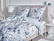 Duvet Cover Set BALLARD 135 x 200 cm Sateen Cotton Blue_1178137