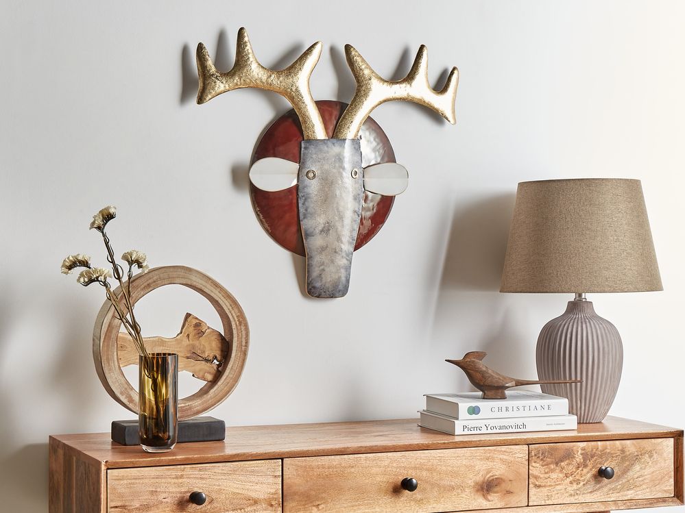 Wanddecoratie Stier FLUORINE Metaal 54 cm Meerkleurig