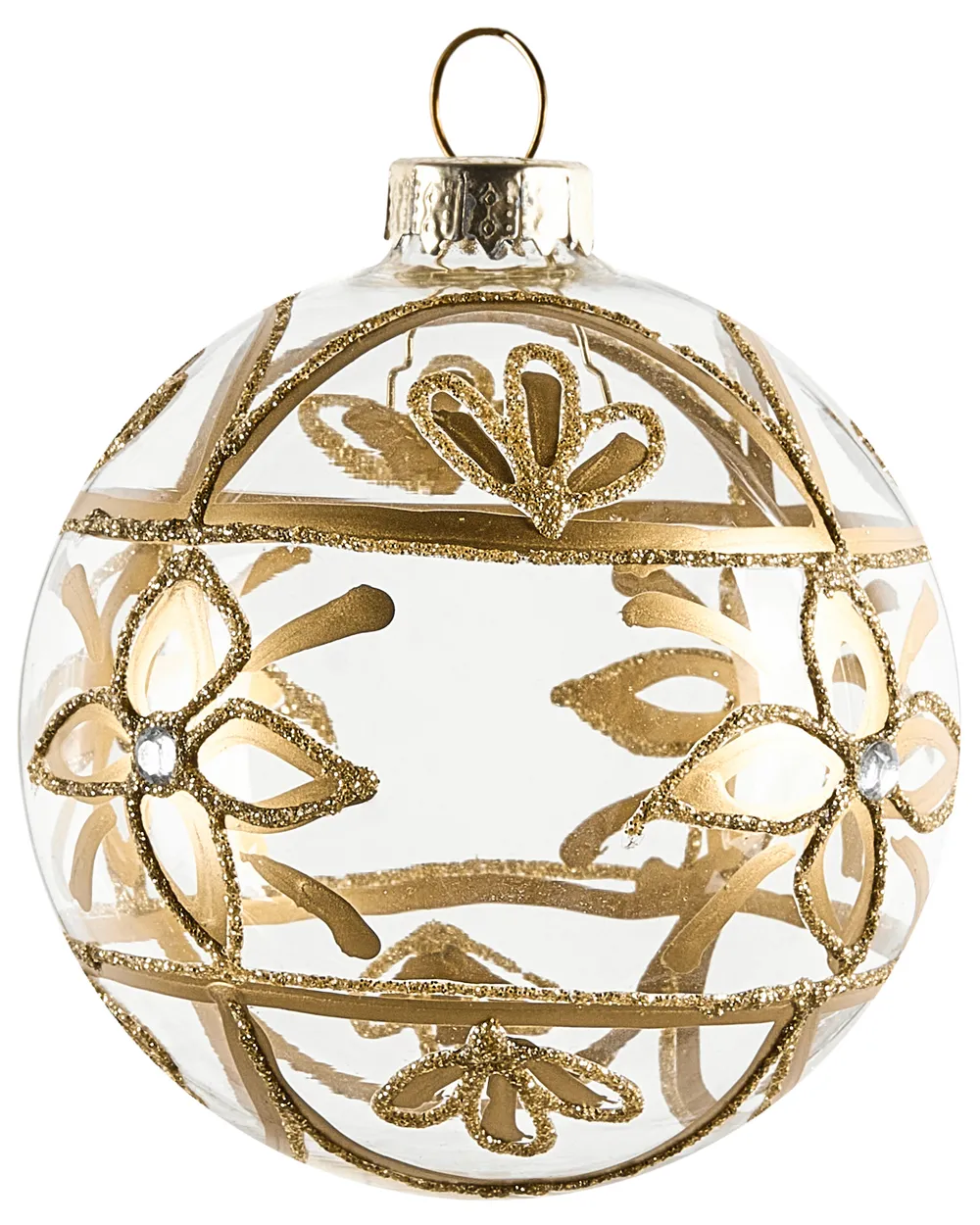 Weihnachtskugel 35er Set ICEDROP Glas Blau / Gold_1028539