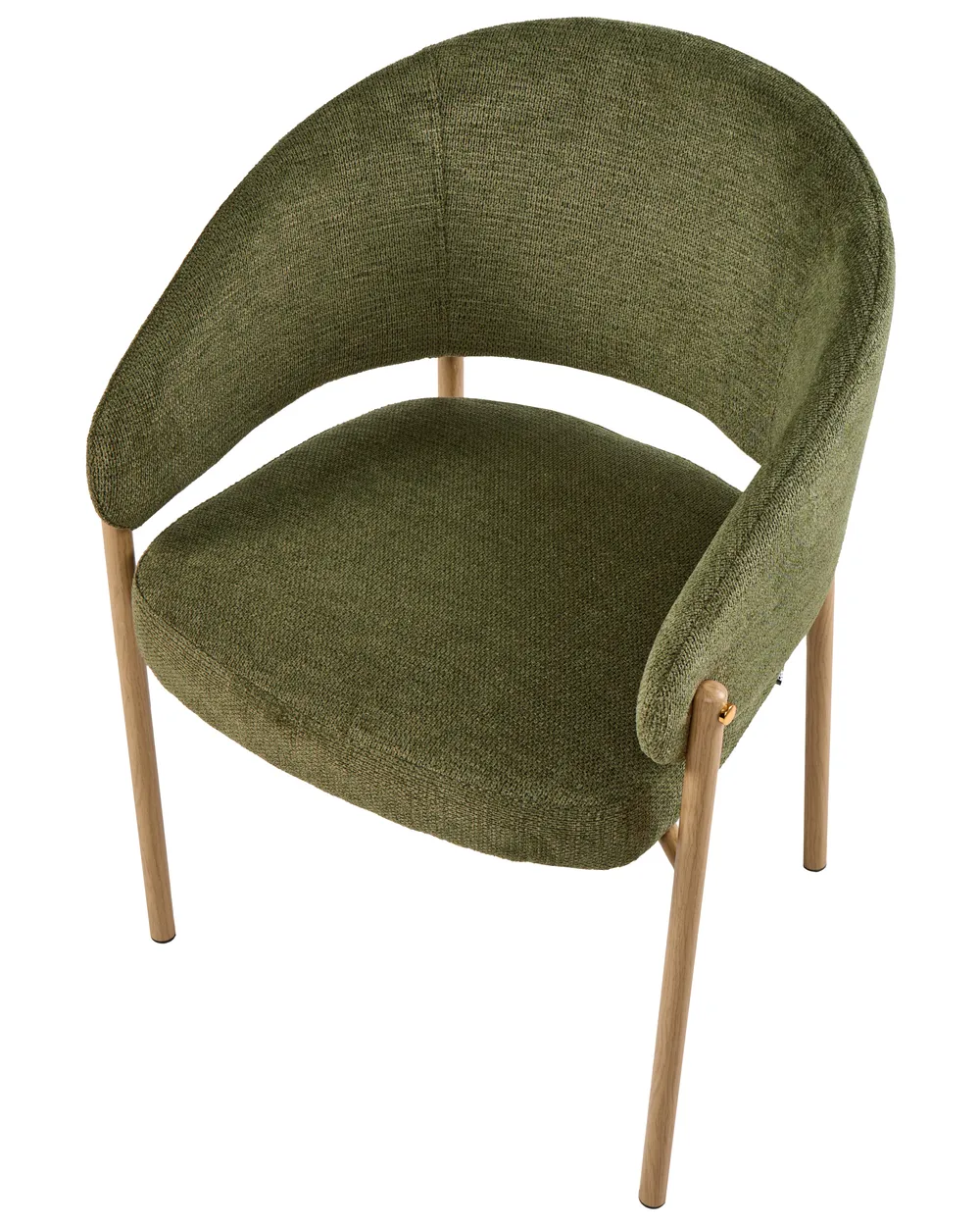 Set van 2 eetkamerstoelen ZANE Stof Groen_1042488