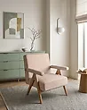 Sessel EVJE Kunstleinen Beige