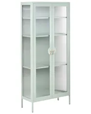 Vitrine mit Glastüren GLEORA Metall Mintgrün_1046557