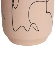 Blumenvase SUNFISH 33 cm Steinzeug Beige_935169