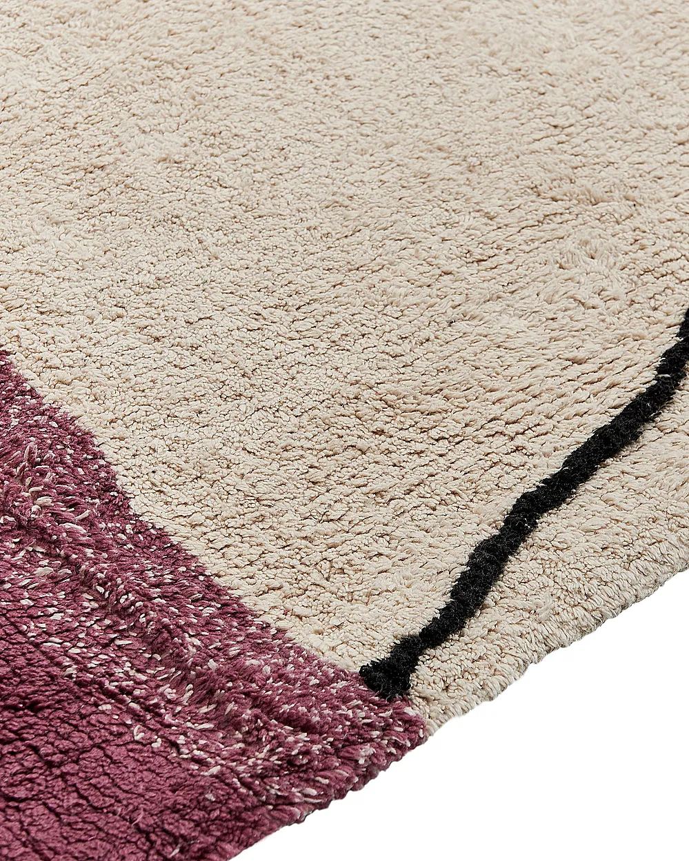 Vloerkleed AFSAR Lichtbeige 160 x 230 cm Katoen_839975
