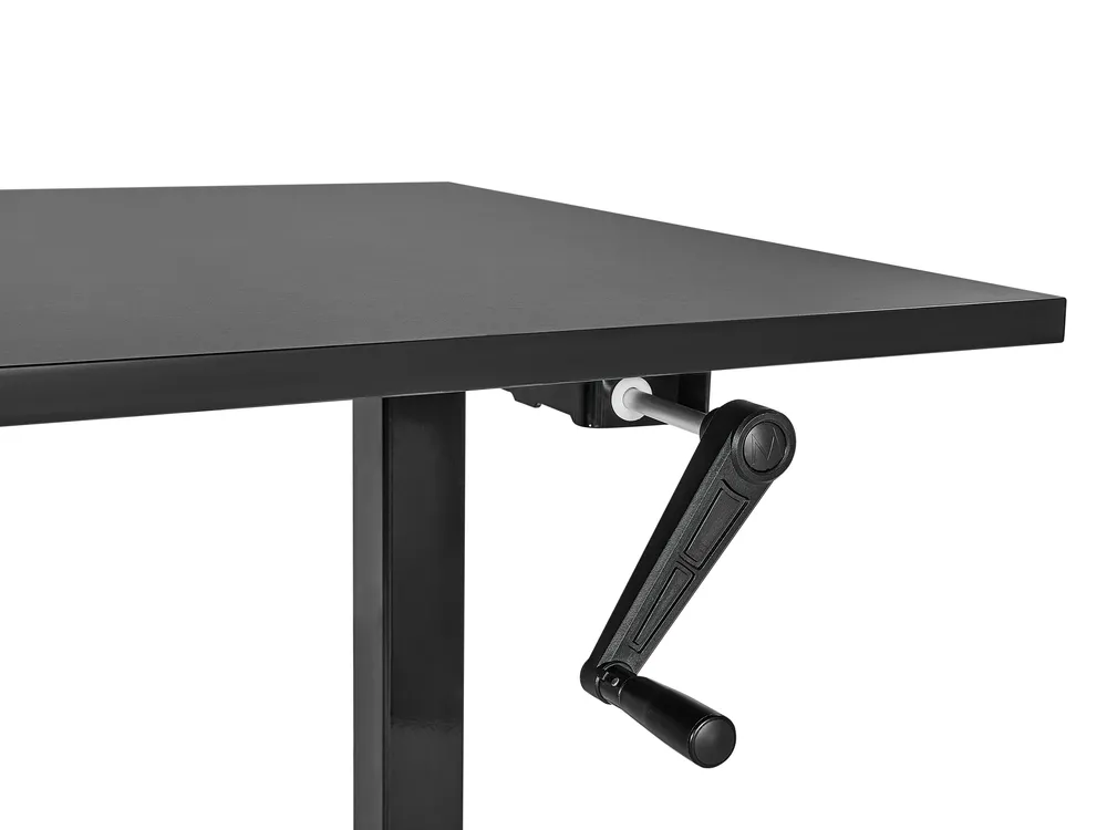 Schreibtisch manuell höhenverstellbar DESTINES 120 cm 72 cm Schwarz_898878