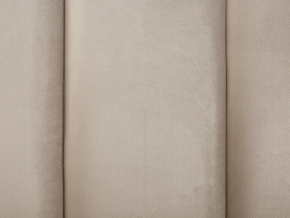 Schlafzimmer Set SEZANNE Samtstoff Taupe 160 x 200 cm_916869