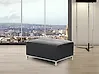 Ottomane OSLO Echtleder Schwarz