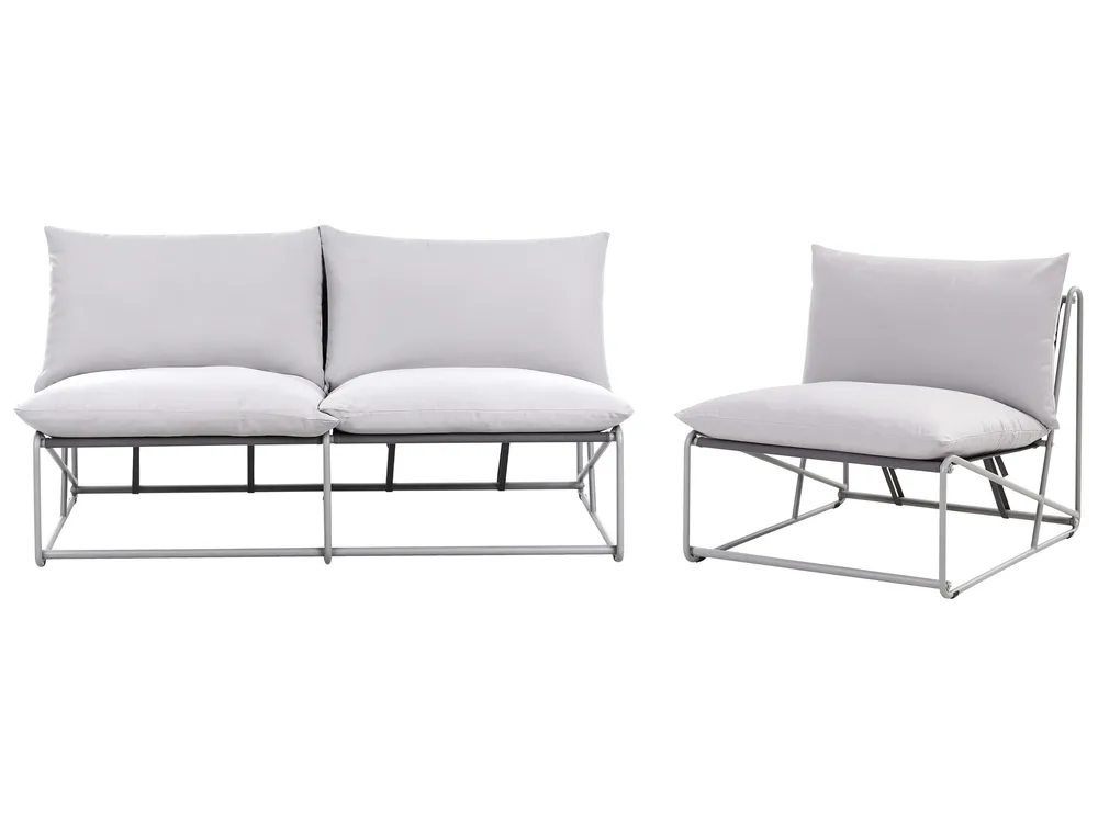 Gartensofa Set 3-Sitzer PICO Metall Grau