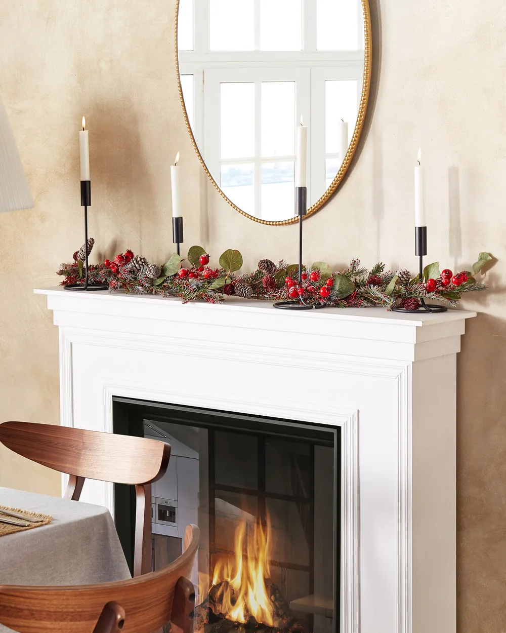 Weihnachtsgirlande IRUN 150 cm Rot