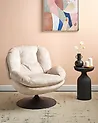 Drehsessel NOLVIK Samtstoff Hellbeige