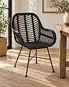 Esszimmerstuhl CANORA Rattan Schwarz