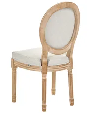 Set of 2 Chairs ALBANZA Fabric Light Brown/ Beige_1090734