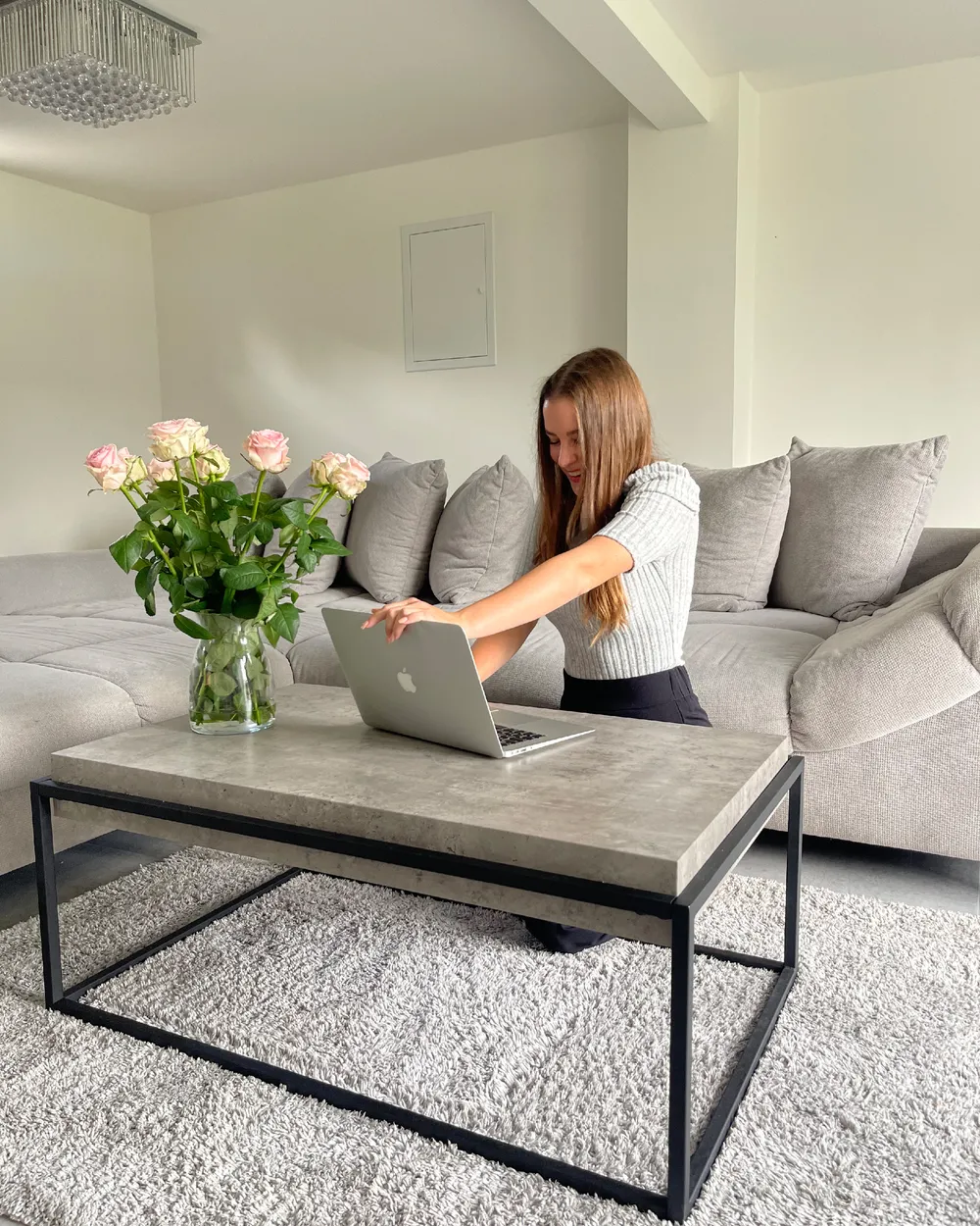 Couchtisch ALTOS Grauer Betoneffekt