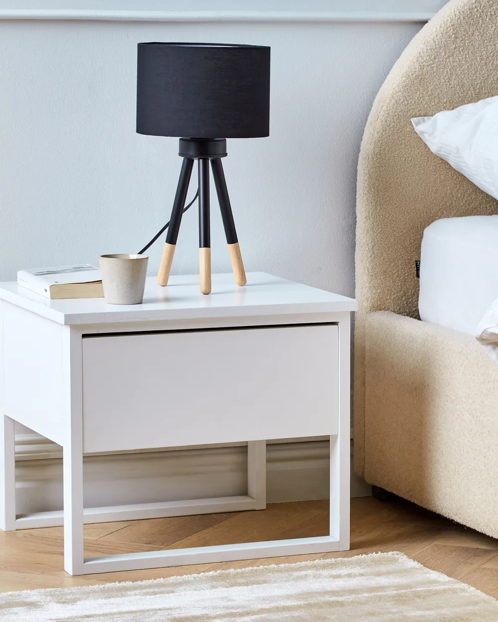 Set of 2 Table Lamps TOBOL Ash Wood Black_870289