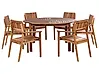 Garden Dining Set 6 Seater AGELLO Acacia Wood Brown