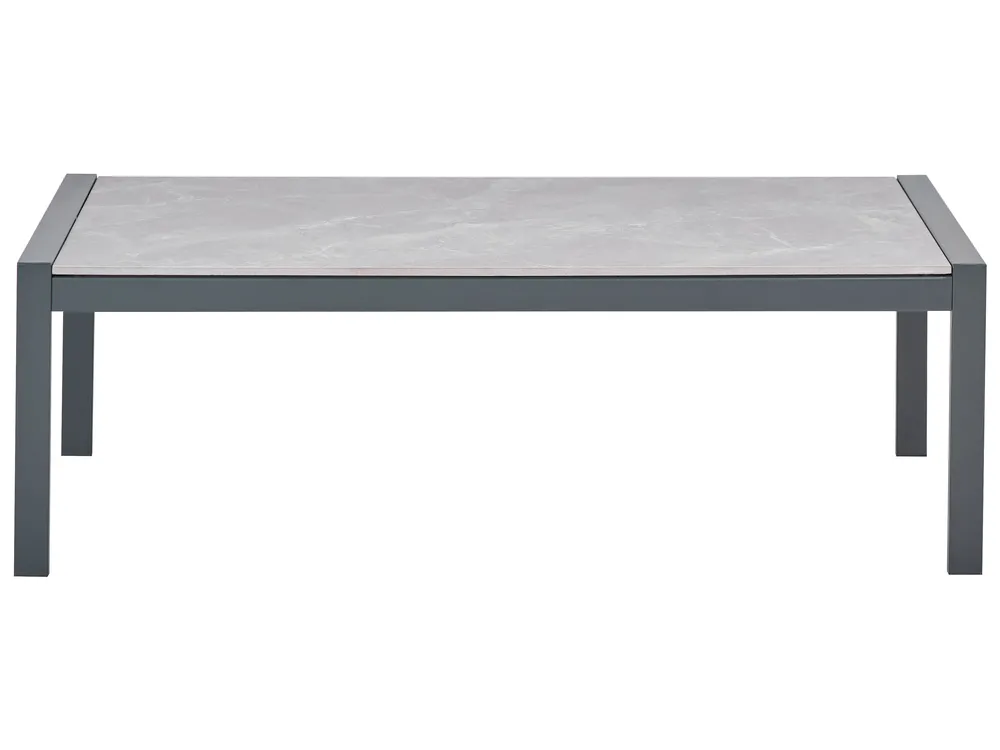 Lounge Set mit Tisch 5-Sitzer SKALA Metall Dunkelgrau_934690