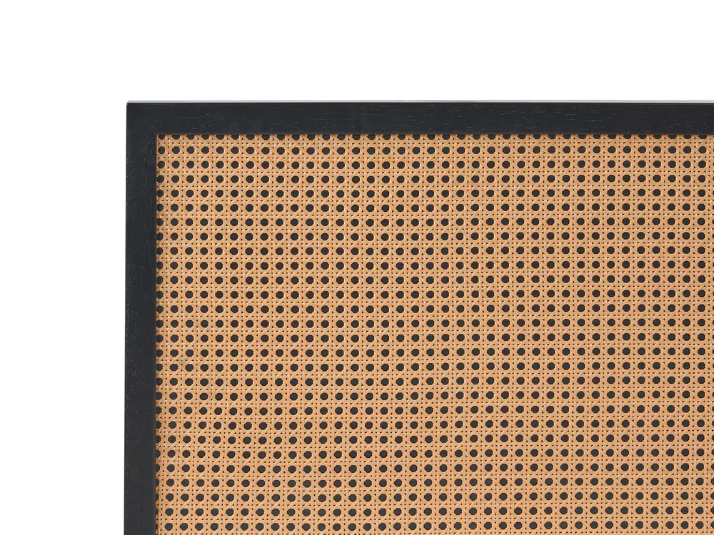Bett mit Lattenrost Polyrattan MONPAZIER 120 x 200 cm Schwarz_1037766