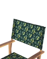 Set of 2 Garden Chairs CINE Acacia Wood Dark Green_819269