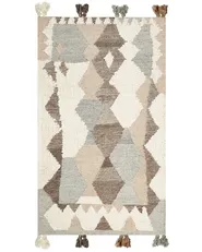 Teppich ARALEZ Beige 80 x 150 cm Wolle_859702