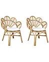 Pfauenstühle 2er Set FLORENTINE II Rattan Naturfarben