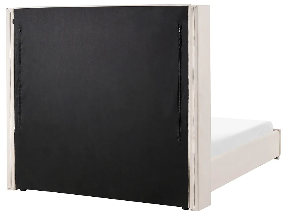 Bed Velvet LUBBON 140 x 200 cm (EU Double) Off-White_882157