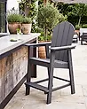 Garten-Barstuhl ADIRONDACK Kunststoff Dunkelgrau