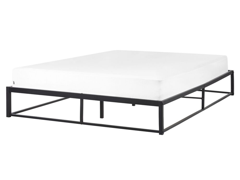 Bed Metal VIRY 160 x 200 cm (EU King Size) Black