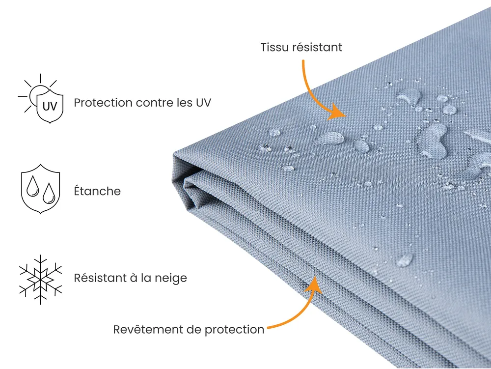 Bâche de protection CHUVA 90 cm 90 cm 105 cm Gris_914402