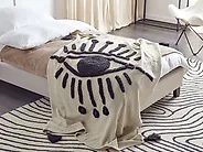 Blanket SEDIO Cotton 125 x 150 cm White_1183854