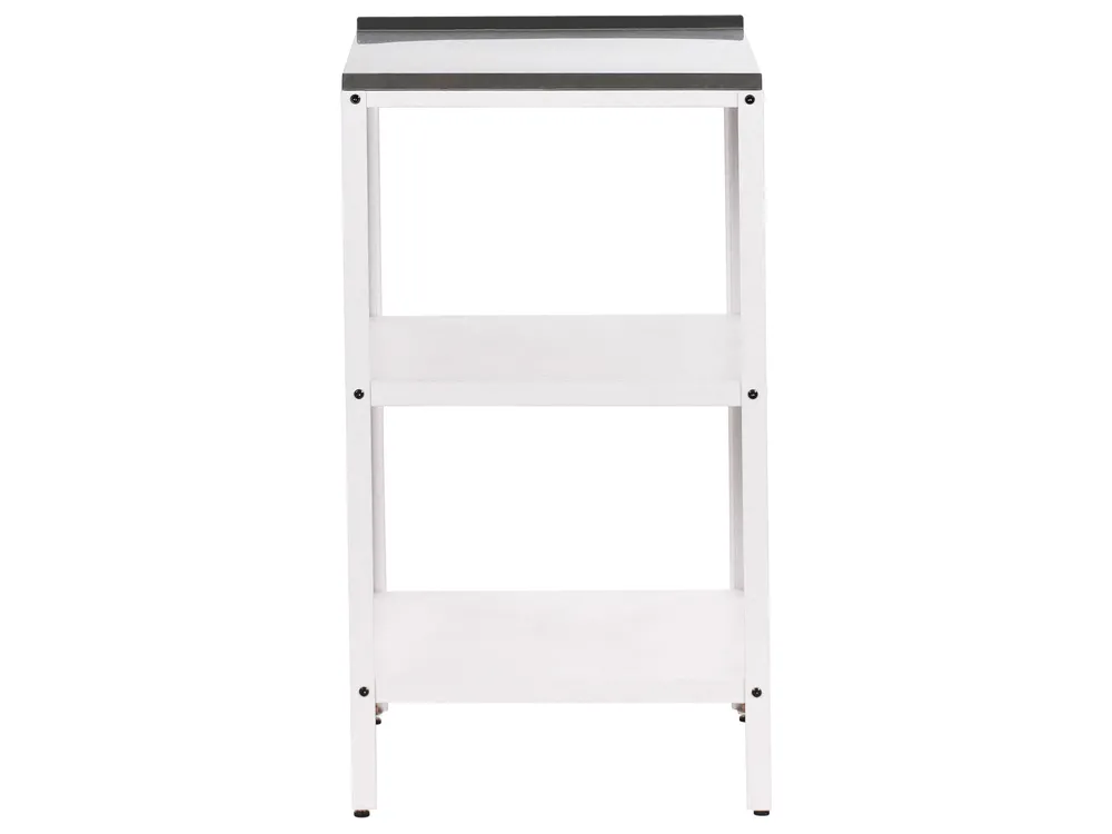 Outdoor-Küche 3er Set mit Spüle VILAMA Weiß Metall_974156