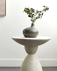 Decorative Vase KLANG 18 cm Ceramic Grey_1188401