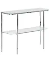 Konsolentisch CALVERT Sicherheitsglas Marmor Optik / Silber