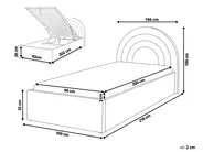 Kinderbett mit Stauraum ANET Stoff Beige 90 x 200 cm_959466