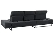 Corner Sofa 4 Seater IKAST Fabric Black Right Hand_959934