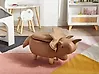 Tierhocker mit Stauraum TRICERATOPS Dinosaurier Stoff Braun