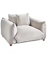 Sessel LUVOS Samtstoff Taupe