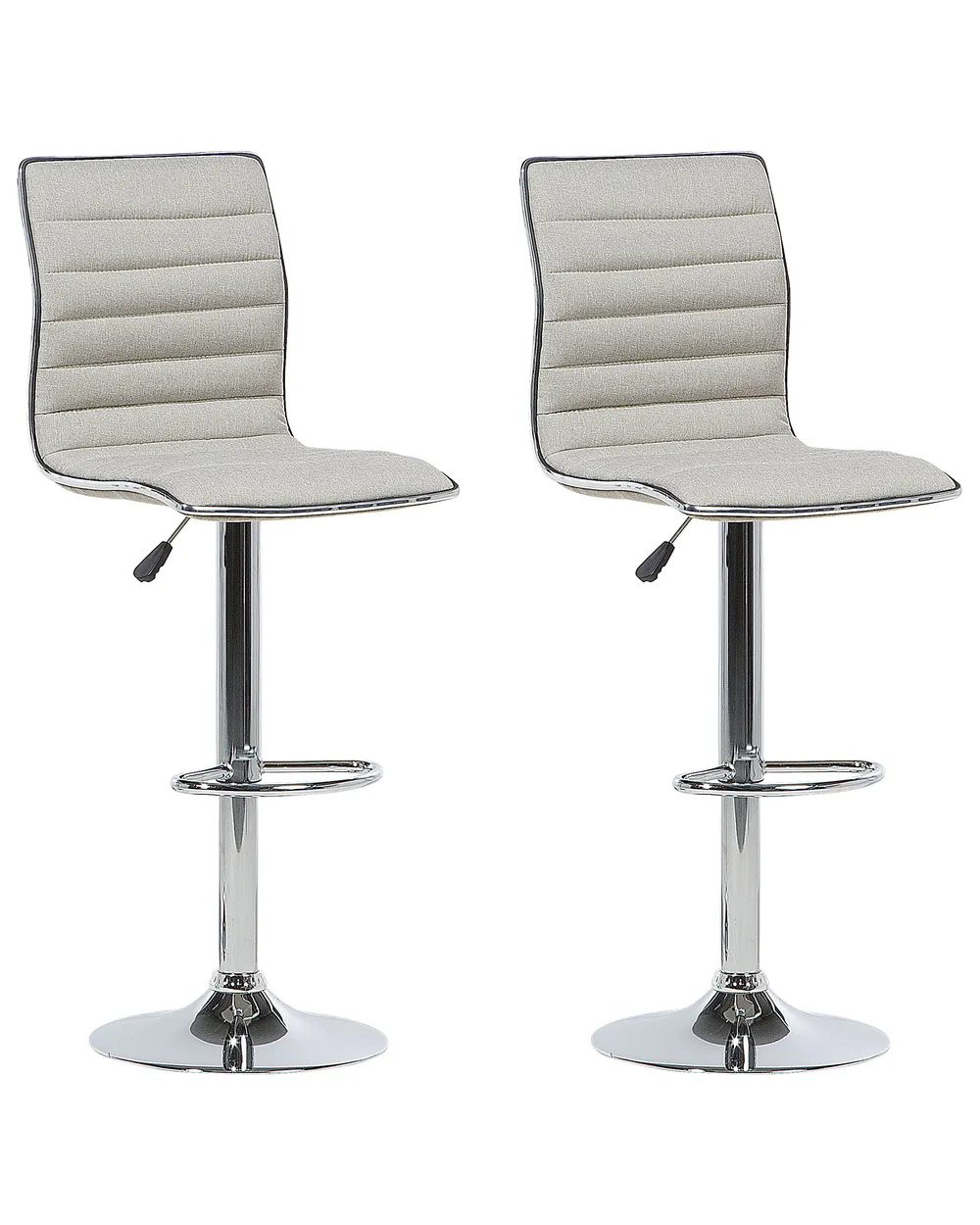 Set mit 2 Barstühlen LUCERNE drehbar Hellbeige