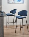 Set mit 2 Barstühlen KIANA Marineblau