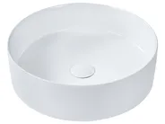 Aufsatzwaschbecken TEBAR ⌀ 40 cm Keramik Weiß_922153