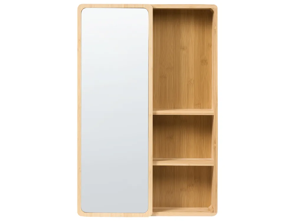 Bad-Spiegelschrank GUATAVITA 41 cm 61 cm Hellbraun - Beliani.de