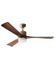 Ceiling Fan with Light ARUWIMI with Remote LED Brass_988801