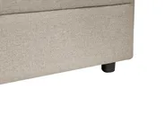 Corner Sofa Bed 3 Seater HRISEY Faux Linen Beige Left Hand_1033440