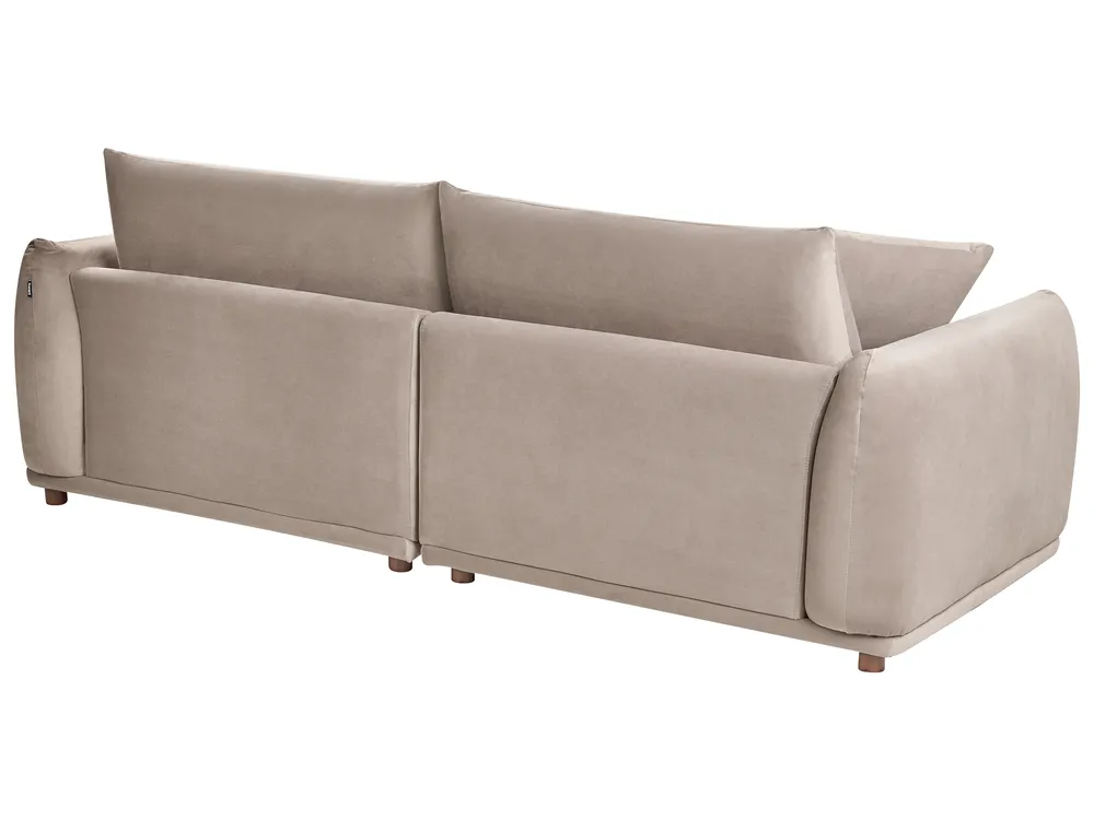 Living Room Set 5 Seater JUBEK Velvet Taupe_1077920