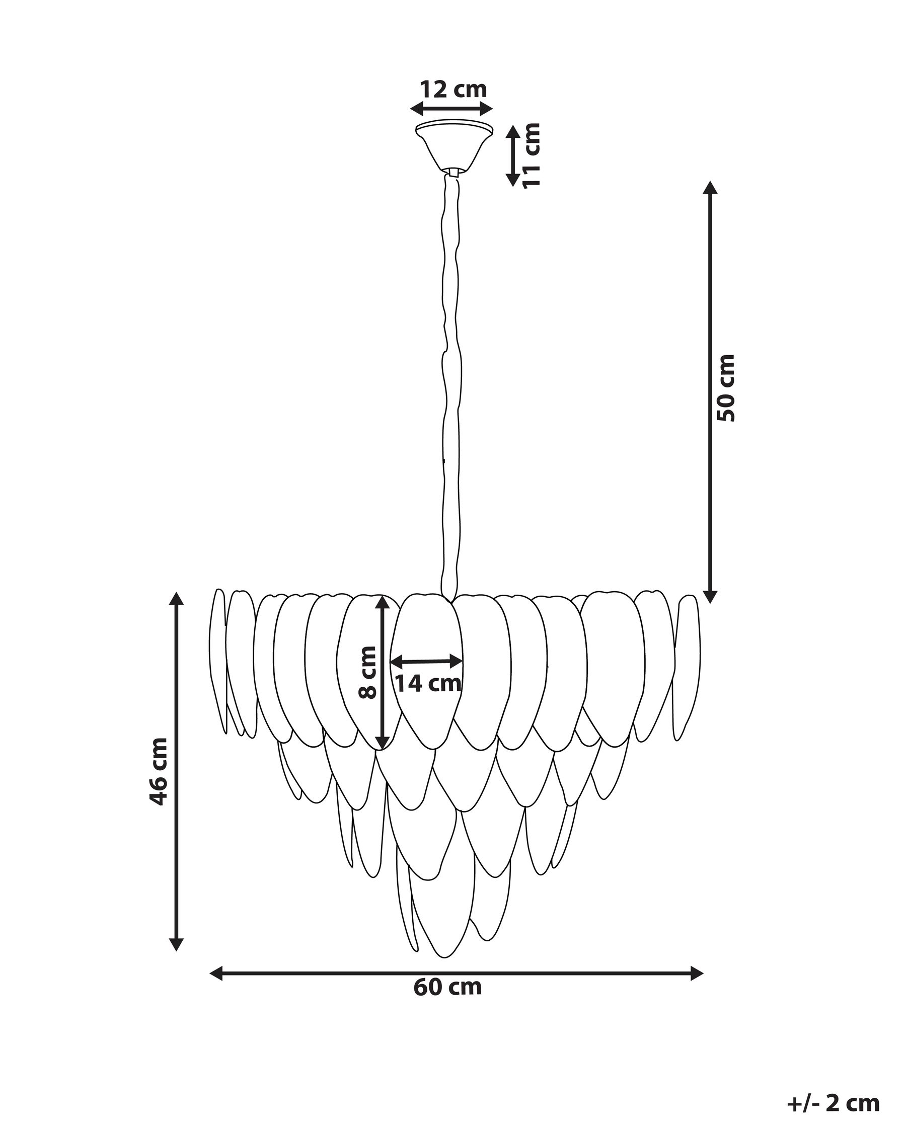 Chandelier MAHAICA Glass Brass_1006179