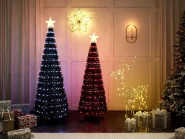 Floor Christmas Decoration Smart LED with App SAARLOQ 188 cm Christmas Tree Green_883641