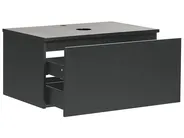 Wandmontierter Waschbeckenunterschrank ALZIRA 80 cm Schwarz_935039